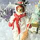 Снеговик Снежа, Будуарная кукла, Астрахань,  Фото №1