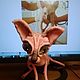 Order Sphinx-a bald cat of pink color with tinting on the photo. Lebedeva Lyudmila (knitted toys). Livemaster. . Stuffed Toys Фото №3