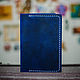 Обложка на паспорт из кожи - "Цвет настроения Синий", Обложка на паспорт, Смоленск,  Фото №1
