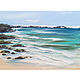 Oil painting Sea Rocky coast Seascape, Pictures, Moscow,  Фото №1