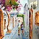 Order Painting city street. Painting Greece. Painting in Greek style. Olga Ermakova art. Livemaster. . Pictures Фото №3