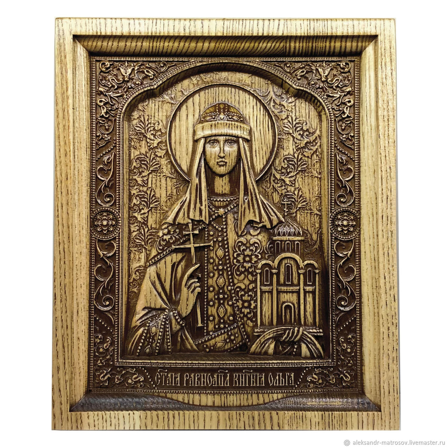 Княгиня Ольга / Резная икона из дерева на заказ в интернет-магазине ...
