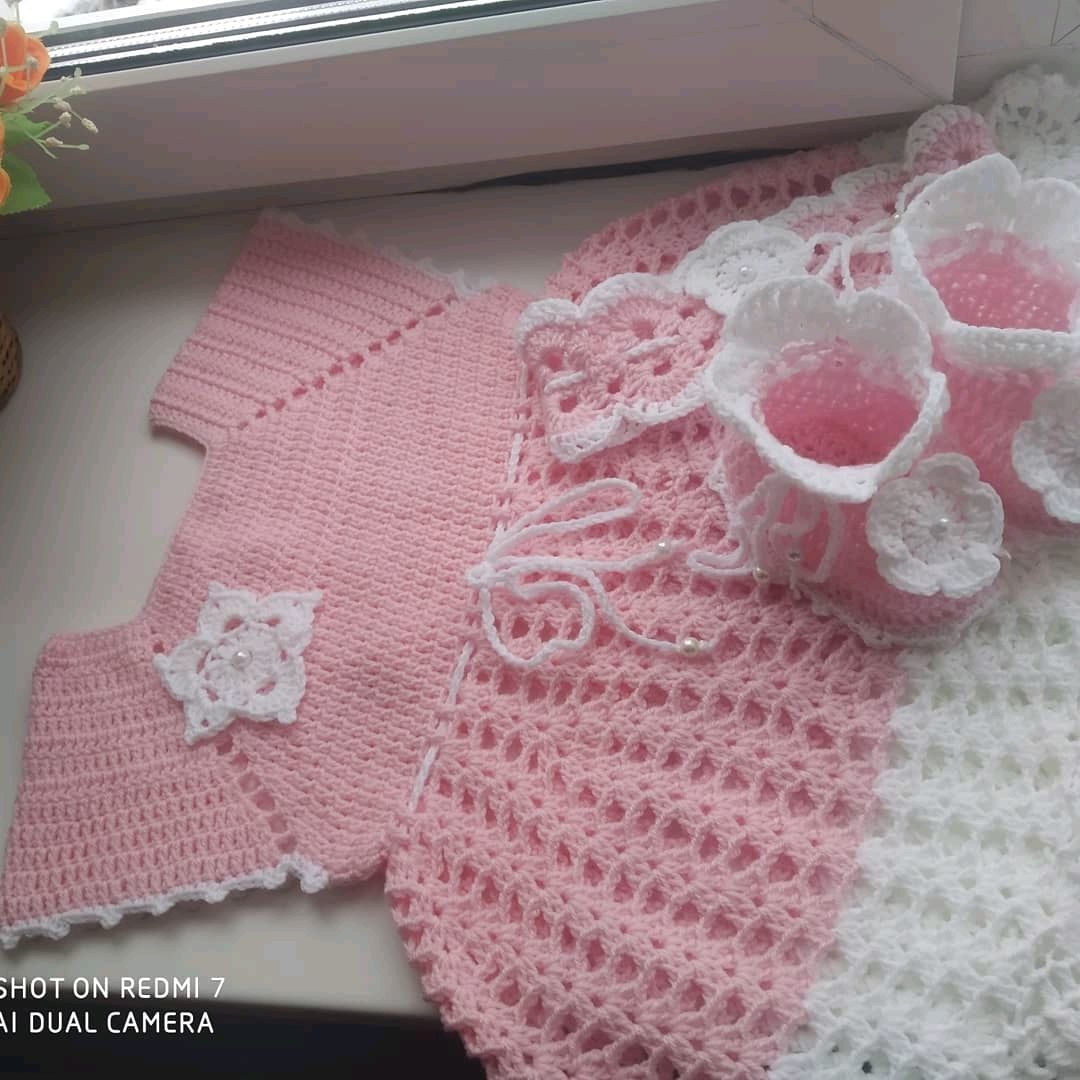 2 Платье для девочки крючком Зефирка Crochet girls dress — Video