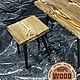 Интерьерный табурет из массива. Табуреты. Wood-from-siberia. Ярмарка Мастеров.  Фото №15