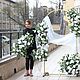 Белые Свадебные композиции из цветов. Арка на свадьбу. Президиум. Цветочный декор. El flor : флористика и декор (Svetok26). Интернет-магазин Ярмарка Мастеров.  Фото №2
