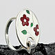 Ring, earrings and pendant Flowers made of 925 silver with enamel BS0070. Jewelry Sets. Sunny Silver. My Livemaster. Фото №4