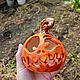 Pumpkin JACK handmade ceramic Halloween candle holder. Candlesticks. DASHA LEPIT | Ceramic tableware (dashalepit). My Livemaster. Фото №6