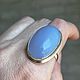 Кольцо с крупным Голубым Агатом (Сапфирин) в серебре 925. Кольца. Jeweller -Danil. Ярмарка Мастеров.  Фото №6