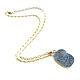 Blue agate Druse pendant, blue stone pendant, agate pendant. Pendants. Irina Moro. My Livemaster. Фото №6