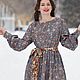 Заказать  Цветы на сером. Елена. Бохо одежда 'Дело вкуса' (elena-delovkusa). Ярмарка Мастеров. . Платья Фото №3