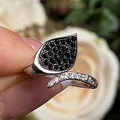 Серебряное кольцо, с натуральными сапфирами