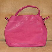 Винтаж handmade. Livemaster - original item Vintage bags: Pink leather bag bag, new Spain. Handmade.