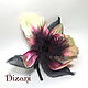 Order Orchid brooch, fabric Flowers, silk flowers. Dizani. Livemaster. . Flowers Фото №3