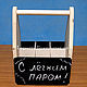 Пивной ящик для трех бутылок пива с грифельной доской