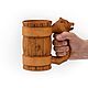 Taza de madera para cerveza 'Oso' 0,5 l. Un regalo de su marido, Mugs and cups, Tomsk,  Фото №1