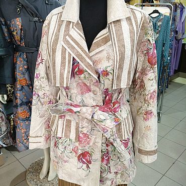 Одежда ручной работы. Ярмарка Мастеров - ручная работа ЖАКЕТ "ЛАТТЕ. Гранатовый сад" бежевый. Handmade.