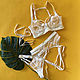 Nora underwear set in white. Underwear sets. La Mia Ragazza. Ярмарка Мастеров.  Фото №6