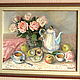 Oil painting still life 'Tea party with a friend'. Pictures. Fine Art for Joy. My Livemaster. Фото №5