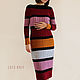 To better visualize the model, click on the photo CUTE-KNIT NAT Onipchenko Fair Masters to Buy women's dress, ribbed striped
