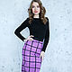 Order Pencil skirt made of eco-suede Cage, figure-hugging lilac skirt. mozaika-rus. Livemaster. . Skirts Фото №3