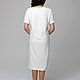 Белое платье из конопли Эко с круглым воротом. Платья. Uzor Wear. Ярмарка Мастеров.  Фото №6