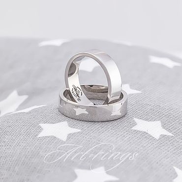 Картины и панно ручной работы. Ярмарка Мастеров - ручная работа Обручальные кольца классические парные арт 125. Handmade.