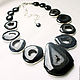 Necklace Classic geodes of AGATE, onyx beads. Necklace. Dorida's Gems (Dorida-s-gems). My Livemaster. Фото №6