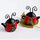 Collectible ceramic teapot 'Miniature'. Utensils. TinaRita. My Livemaster. Фото №4