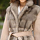  Пальто: Кашемировое пальто с мехом норки, Шубы, Москва,  Фото №1