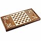Backgammon ' Lion's Grin ' big 60, Harutyunyan. Backgammon and checkers. H-Present more, than a gift!. My Livemaster. Фото №4