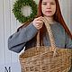 Большая плетеная корзина с ручкой. Корзины. Мастерская уютного декора, Любовь. Ярмарка Мастеров.  Фото №13