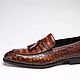 Men's shoes, loafers with tassels, crocodile leather. Loafers. SHOES&BAGS. My Livemaster. Фото №5