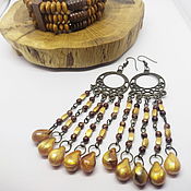 Украшения handmade. Livemaster - original item Miroslav`s long earrings and bracelet. Handmade.
