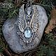 Silver plated Pendant "Angel" Aquamarine natural, Wings. Pendants. Shard Noir - handmade jewelry. Online shopping on My Livemaster.  Фото №2
