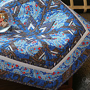 Для дома и интерьера handmade. Livemaster - original item Blue hexagon in patchwork style.. Handmade.