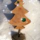 decorative wooden Christmas tree with epoxy resin inserts, Tree, Permian,  Фото №1