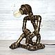 Настольная лампа Робот-мыслитель в стиле Лофт (Loft), Индастриал. Настольные лампы. Индустриальный шик. Интернет-магазин Ярмарка Мастеров.  Фото №2
