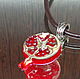 Garnet pendant lampwork. Pendants. Lyudmila DemidoVa jewelry from glas. Online shopping on My Livemaster.  Фото №2