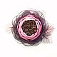 Order Brooch - hand made flower from fabric, Dawn cherry. ms. Decorator. Livemaster. . Brooches Фото №3