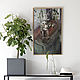 Apple branch, oil painting on canvas, white flowers in a vase, Pictures, St. Petersburg,  Фото №1