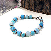 Украшения handmade. Livemaster - original item Blue handmade bracelet 