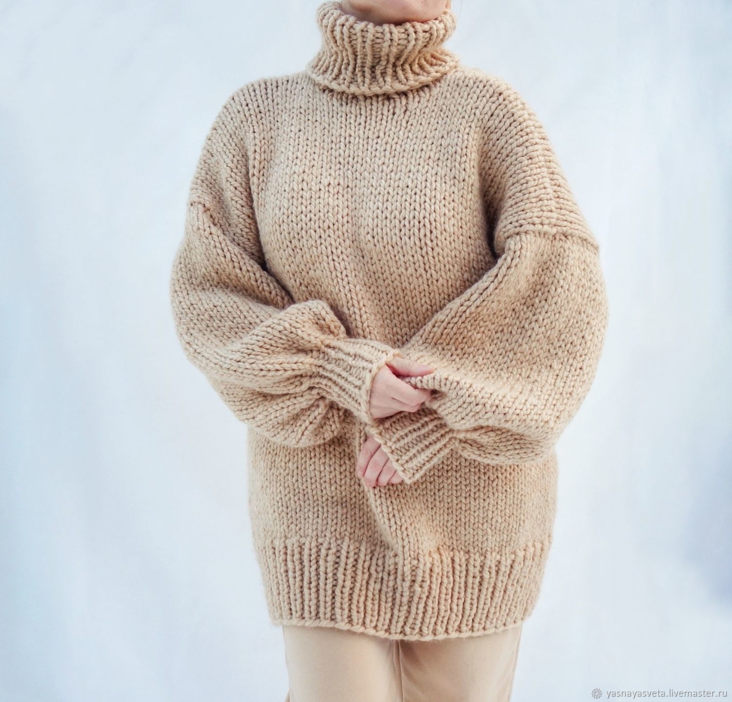 Свитер женский Оверсайз длинный в интернет-магазине на Ярмарке Мастеров ...