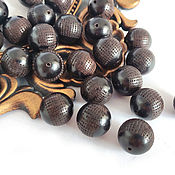 Материалы для творчества handmade. Livemaster - original item Beads Valuable Cameroonian Ebony 20mm Heart Sutra. Handmade.