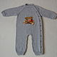 Knitted romper with teddy bear, Overall for children, Moscow,  Фото №1