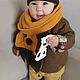 Детский осенний костюм ручной работы. Фуфайка, джинсы, шапка+шарф. Комплекты одежды для малышей. Нур Рита. Ярмарка Мастеров.  Фото №5