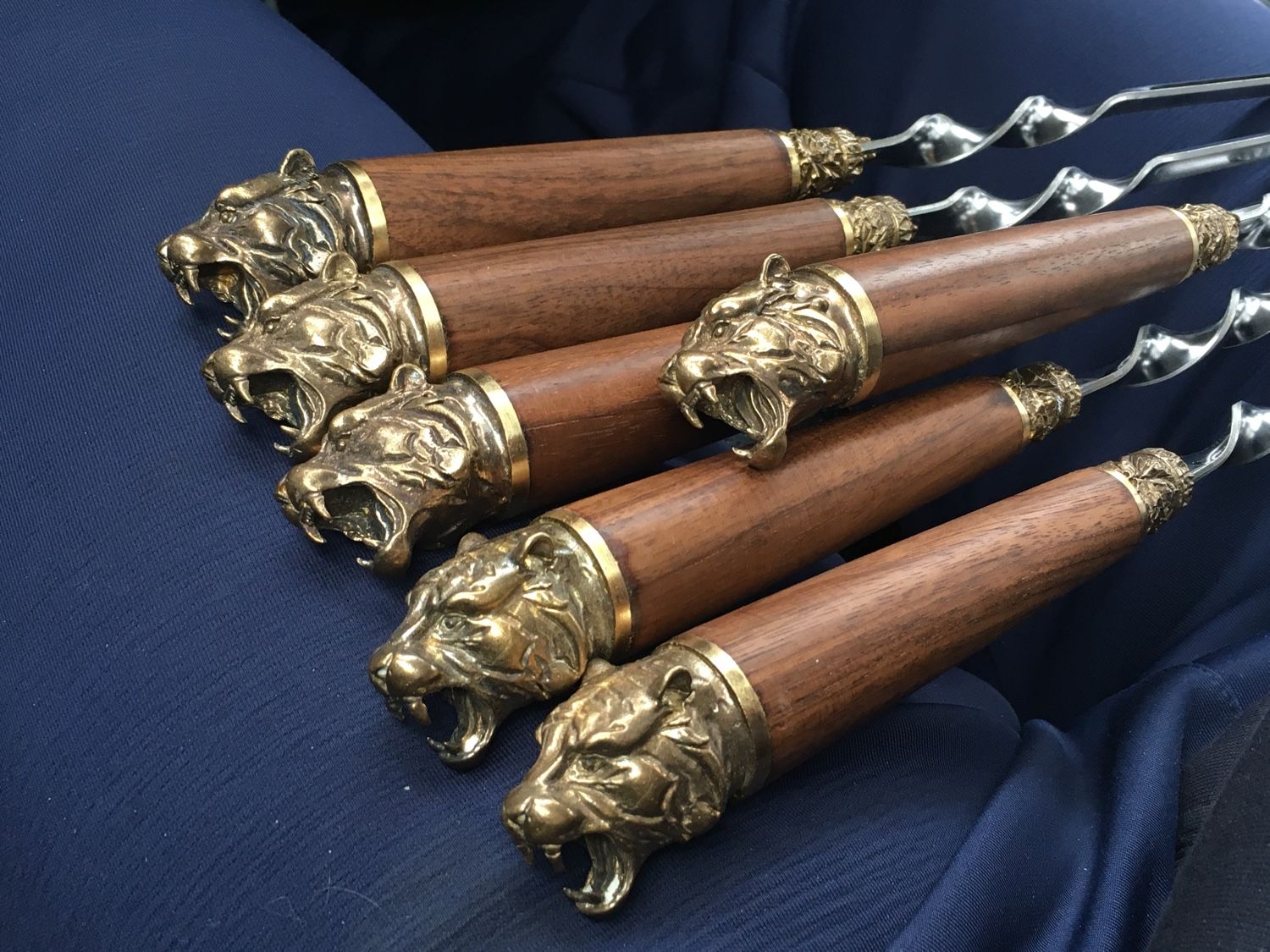 Шампура с деревянной ручкой Тигр – заказать на Ярмарке Мастеров .