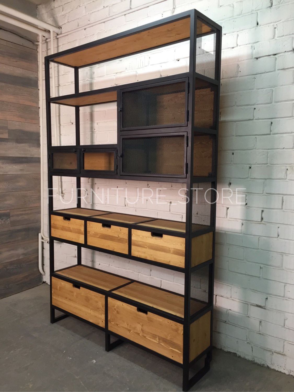 Стеллажи: Стеллаж в стиле лофт в интернет-магазине Ярмарка Мастеров по ...