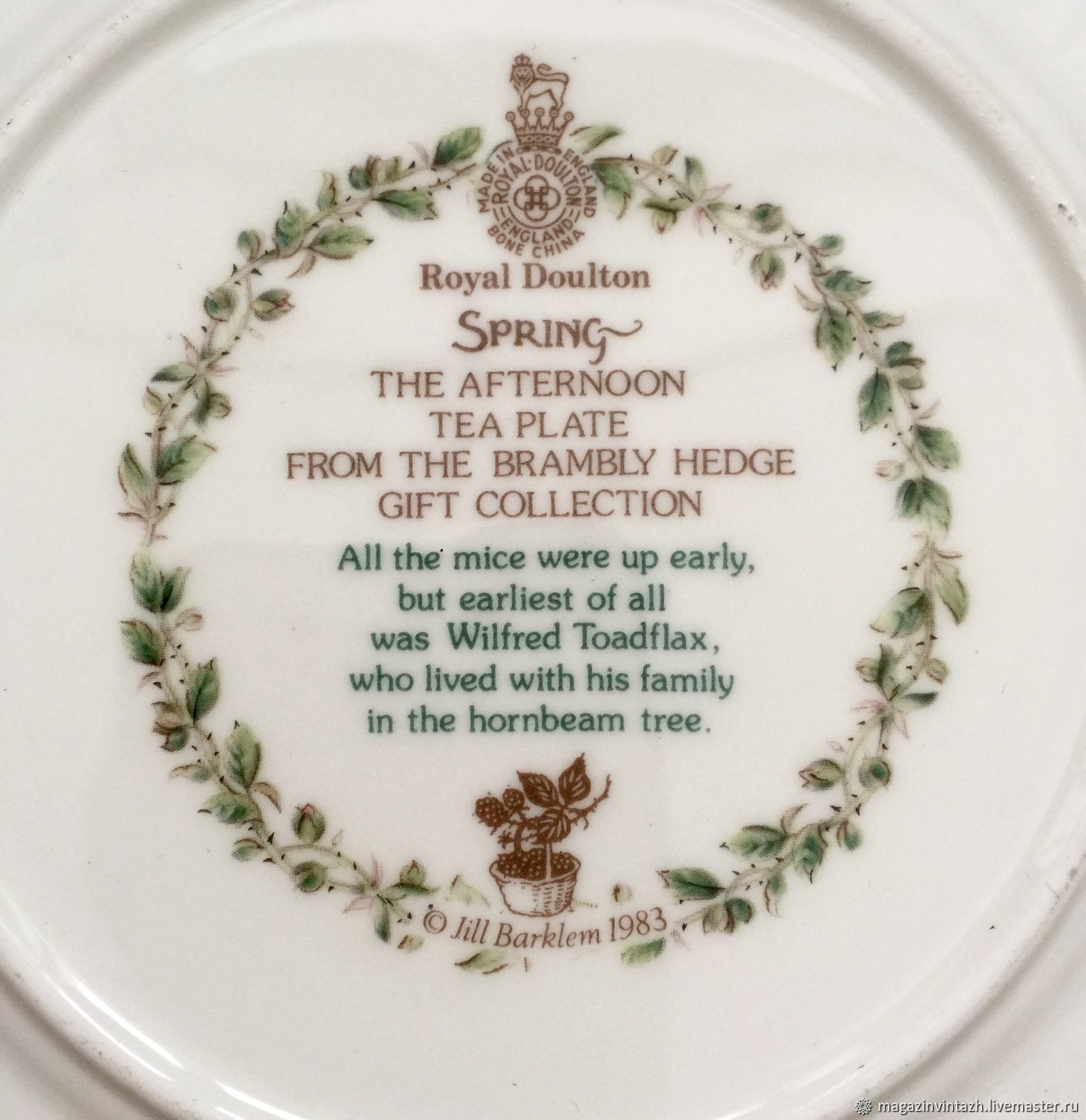 Винтаж: Royal Doulton,Brambly Hedge, тарелки времена года