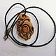 Wood pendants with amber. Pendant. Woollywood_woodcarving. My Livemaster. Фото №6