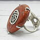 Order Large oval ring with coral made of 925 DP0023 silver. Sunny Silver. Livemaster. . Rings Фото №3